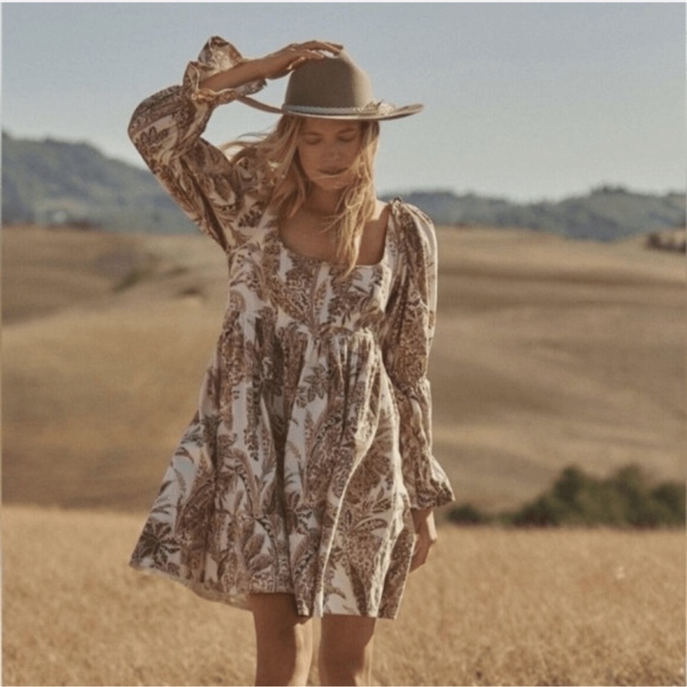 NWT PILCRO by Anthropologie Paisley Corduroy Mini Dress size M